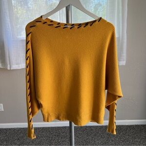 Magaschoni Mustard Sweater with Black Detailing